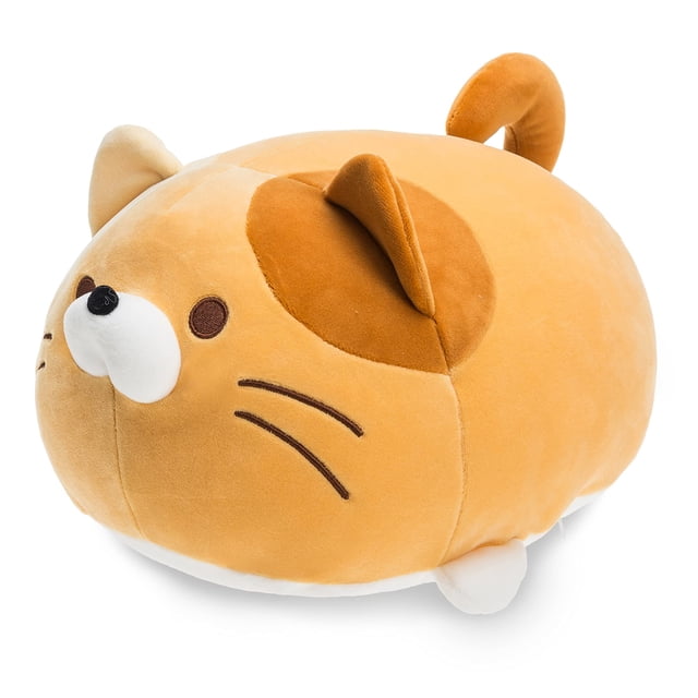 Juguete de peluche de gato supersuave, animal de peluche de gatito gordito esponjoso, almohada de gato de peluche adorable para niños o decoración del hogar (naranja, 35 cm) oso de fresa brillar