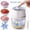 White, variant on Garlic Chopper Electric, 350ML Thick Glass Bowl Mini Chopper, 6 Stainless Steel Blades Rechargeable Small Food Processor for Garlic, Chili, Meat, Onions, Blue