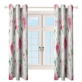 thumbnail image 4 of Watercolor Floral Pattern 2 Panels Blackout Curtains for Bedroom Living Room Drapes Kitchen Room Window Blackout Curtain Grommet, 4 of 6