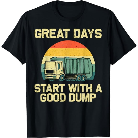 Cool Garbage Truck For Men Kids Boys Trash Waste Management T-Shirt