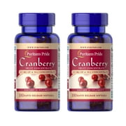 (2 pack) Puritan's Pride Triple Strength Cranberry Fruit Concentrate 12,600 mg-100 Softgels