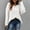 White, variant on MSJbahu Chunky Fitted Womens Sweaters Black Solid V-Neck Cable Knit Long Sleeve Pullover Teens Tops Dressy