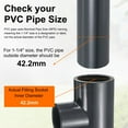 thumbnail image 7 of Uxcell 3Pcs Tee Fitting 3/4 x 1/2" 3 Way Connector Pipe Coupling, 7 of 7