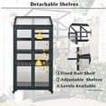 thumbnail image 6 of Large Wooden Greenhouse with Wheels & Adjustable Shelves - Portable Cold Frame for Balcony, Patio, Indoor/Outdoor Gardening, 6 of 18