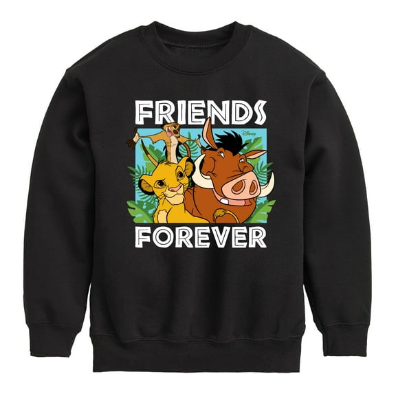 The Lion King - Simba Pumbaa, & Timon - Best Friends - Toddler & Youth Crewneck Fleece Sweatshirt