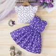 thumbnail image 4 of Fesfesfes Baby Girls Summer Dress and Cardigan Sets 2 PCS Girl Floral Print Sleeveless Dress and Short Sleeve Cardigan Set Casual Suit(Purple#2,12-18 Months), 4 of 4
