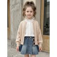 thumbnail image 6 of Afdoent Girls Cardigan Sweater Casual Open Front Knitted Sweater Basic Pullover Fall Clothes for Kids 6-8 Years, 6 of 7