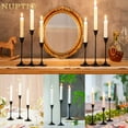 thumbnail image 5 of Nuptio Black Taper Candle Holders for Candlesticks, Candlestick Holder Set for Mantel Home Decor Table Centerpiece Wedding Dinning Set of 6, 5 of 14