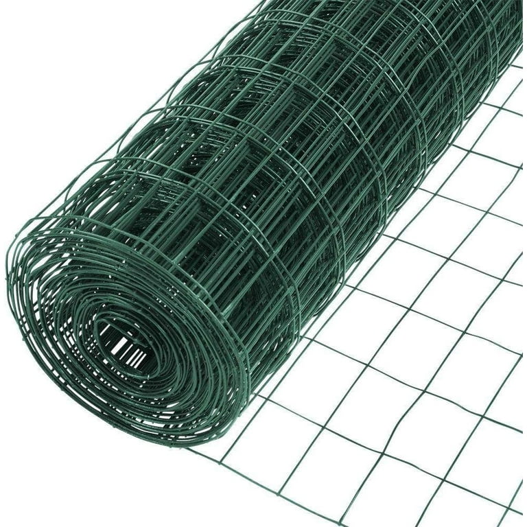 Fencer Wire 16 Gauge Green Vinyl Coated Welded Wire Mesh Size 2 inch X 3  inch (2 ft. x 50 ft.)