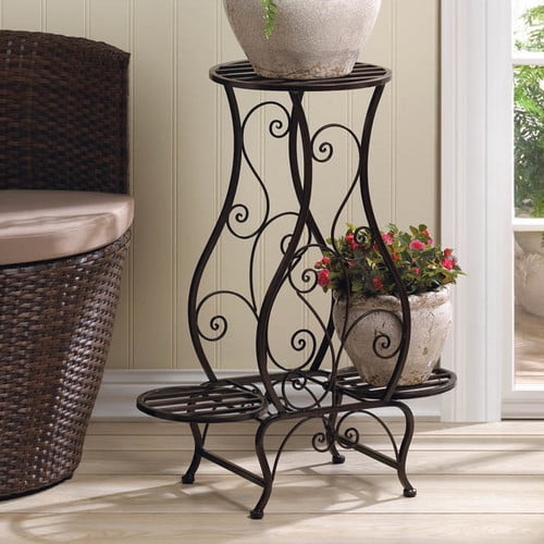 Zingz and Thingz Tuscany Plant Stand in Black by Zingz & Thingz