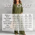 thumbnail image 3 of Morttic Women's Casual Loose Two-Piece Set Long Sleeve Round Neck Top & Elastic Waist Wide-Leg Pants with Pockets Coffee,L, 3 of 3