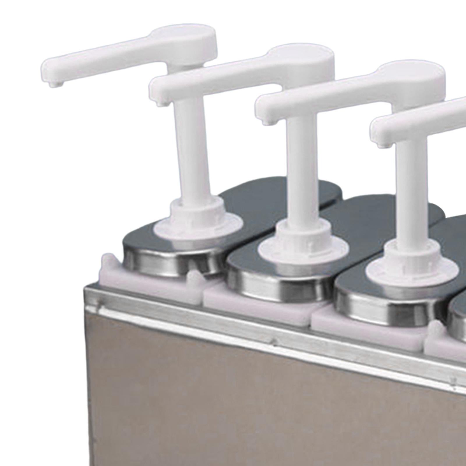 Fiocias Condiment Pump Dispenser 1.4L Detachable Hand Press Syrups Salad Dispensing Tool Five head