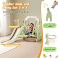 thumbnail image 4 of 3 in 1 Kids Slide and Swing Set for Indoor and Outdoor, Freestanding Slide for Toddler Playground Slipping Slide Climber Toy Playset with Basketball Hoop, 4 of 5
