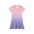 thumbnail image 5 of Little Girls Pique Polo Short Sleeve Pleated Skirt Dress Back to School Uniform Summer Casual Flowy Dresses, 5 of 5