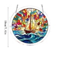 thumbnail image 3 of Acrylic Puzzles Suncatcher Window Hanging 7.4 Inch Sailboat Catcher Puzzle Garden Decoration For Women Men Mom Birthday Gift Home Decor, 3 of 8