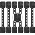 thumbnail image 1 of Baby Safety Lock(Improved), Set of 6 Child/Baby Cupboard Locking Latches, for Drawer, Fridge(Black, No Tool Required), 1 of 5