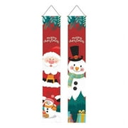 MKSJFdge Christmas Couplet Holiday Party Porch Flags Decorative Pendant Curtain Banner Christmas Couplet Bunting Flags for outside Colorful Banner Cake Topper Wolf Flags for outs