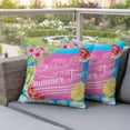 thumbnail image 3 of Summer Time Outdoor Pillow Covers Pack of 2 Oil Painting Watermelon Fruit Popsicles Ice Cubes Waterproof Throw Pillow Covers Decorative Cushion Cases for Patio Garden Tent Balcony Couch 24x24 inch, 3 of 9