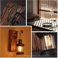 thumbnail image 3 of Lámpara de pared retro Lámparas de pared creativas de madera Lámpara de arte de madera Tienda de ropa Restaurante Cafetería Luces retro de madera Lámpara de pared de vidrio E27 Lámparas, 3 of 6