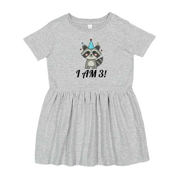 Inktastic 3rd Birthday Funny Raccoon 3 Year Old Girls Toddler Dress