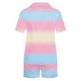 thumbnail image 6 of Enjoytime Cute Pajama Sets for Women Print Comfy 2 Piece Sleepwear Short Sleeve Button Down Shirts with Shorts Loungewear Set, 6 of 7