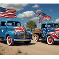 thumbnail image 4 of Decorative Design American Flag Truck Photography Backdrop for Fourth of July Celebration Party Event Decor, 4 of 8