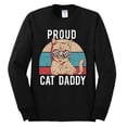 thumbnail image 3 of Proud Cat Daddy Cat Lover Mens Long Sleeve Shirt, Black, Large, 3 of 5