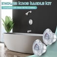 thumbnail image 2 of 2 Pack Shower Knob Handle Kit Compatible with Moen 96797 Chateau Collection, Replacement Shower Knob Handle for Single Handle Bathroom Tub and Shower Handle, Include Screws, Chrome Knob Insert, 2 of 5