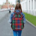 thumbnail image 6 of FORMRS Unisex Backpack Elementary School Travel Bookbag with Reflective Stripes, Red Green Pattern, 6 of 7
