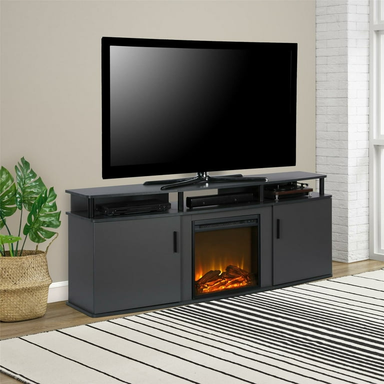 Elian tv stand with outlet fireplace