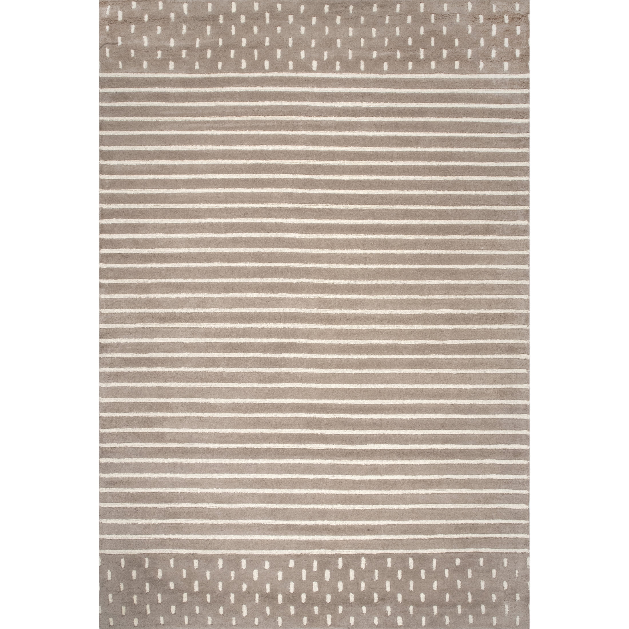 Rugs USA Mandia Striped Wool Area Rug, 3' x 5', Marlowe Taupe