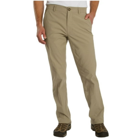 UNIONBAY Men's Rainier Lightweight Comfort Travel Tech Chino Pants, Khaki, 32x32