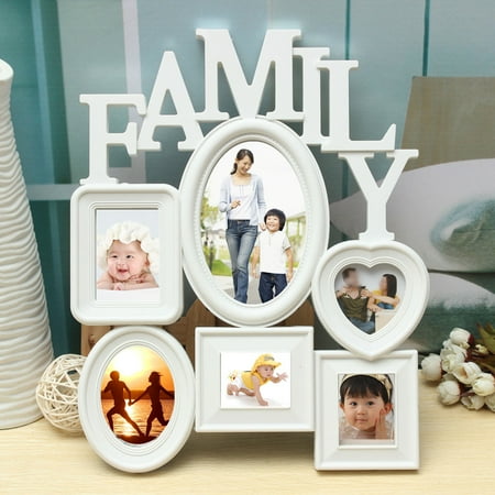 White Plastic Family Photo Frame Wall Hanging Picture Holder Display Home Decor Canada - Home Decorating Picture Frames Wall White Plastic Family Photo Frame Wall Hanging Picture Holder Display Home Decor Canada - Home Decorating Picture Frames Wall