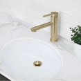 thumbnail image 1 of Stylish Single Handle Brushed Gold Bathroom Faucet Height 6" B-108G, 1 of 12