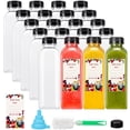 thumbnail image 1 of Botellas de jugo SUPERLELE de plástico con tapones, 16 oz/500 ml, paquete de 20, 1 of 7