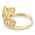 thumbnail image 3 of Ioka - 14K Two Tone Solid Gold CZ 15 Years Birthday Princess Quinceanera Ring - Size 4.5, 3 of 7