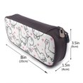 thumbnail image 3 of Lsque Alpacas and Hearts Printed Big Capacity PU Leather Pencil Case Large Pencil Pouch Stationery Pen Bag Pencil Holder for Teen, 3 of 6