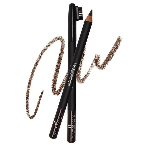 Sorme Cosmetics Defining Waterproof Eyebrow Pencil, Ultra-Fine Pencil Draws Tiny Brow Hairs and Fills in Sparse Areas, Dual Purpose with Brush, Rich Brown (Pack of 1, 0.04oz).