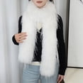 thumbnail image 3 of Jiibva Faux Turkey Feather Plush Warm Scarf Solid Color Thickened Scarf Soft Touch Scarves Wraps Long Scarf Accessories for Women, 3 of 7