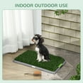 thumbnail image 6 of PawHut Dog Grass Pad with Tray for Potty Training Dogs, 26" x 16", 2 Pads, 6 of 9