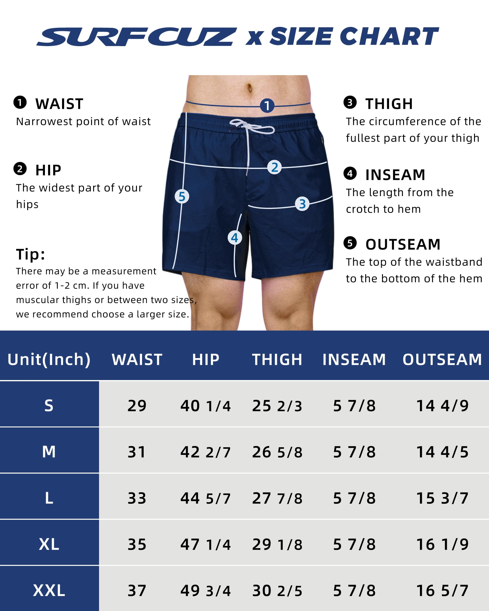 SURF CUZ Mens Swim Trunks with Compression Liner Swimming Trunks 5 Inch Bathing Suit Quick Dry Swim Shorts