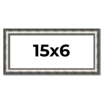 15x6 Frame Silver Real Wood Picture Frame Width 1.125 Inches | Interior Frame Depth 0.5 Inches |
