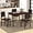 Brown, variant on GOFLAME 5-Piece Dining Table Set for 4, Rectangular Kitchen Table & 4 Chairs with Solid Wood Legs, Padded Seat & Backrest, Upholstered Dinette Set for Dining Room, Breakfast Nook, Restaurant, White