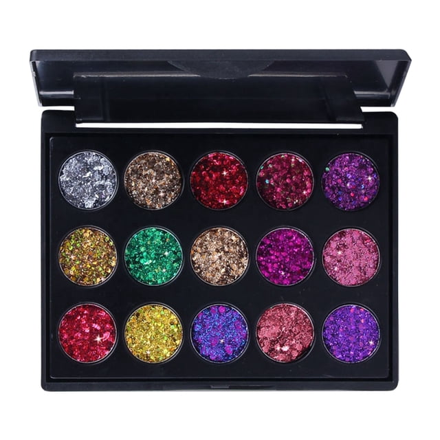 Paleta de sombras de ojos de 15 colores, paleta impermeable de maquillaje de sombra de ojos brillante 10 x 78 x 1 cm jinwen paletas de maquillaje