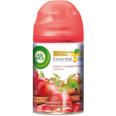 Air Wick Freshmatic Automatic Spray Air Freshener, Apple Cinnamon Medley Scent, 1 Refill 6.17 oz