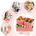 thumbnail image 3 of Fiambreras Bento para adultos y niños, a prueba de fugas y con compartimentos extraíbles., 3 of 6