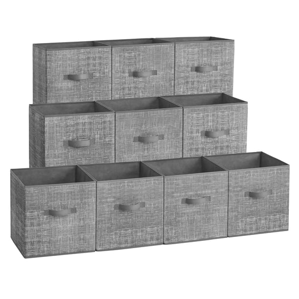 Cubos de almacenamiento SONGMICS Cattail Grey UROB126G01 26x28 cm