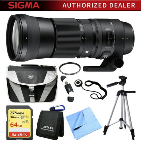 Sigma 150-600mm F5-6.3 DG OS HSM Zoom Lens (Contemporary) for Nikon DSLR Cameras includes Bonus Xit 60