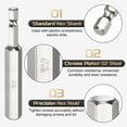 thumbnail image 5 of Uxcell H10 Hex Head Screwdriver Bit 10mm Metric Flat Tip 1/4" Hex Shank 75mm (3") Long Magnetic Hexagonal Screw Drill Bit Wrench Chrome Plated, 5 of 7