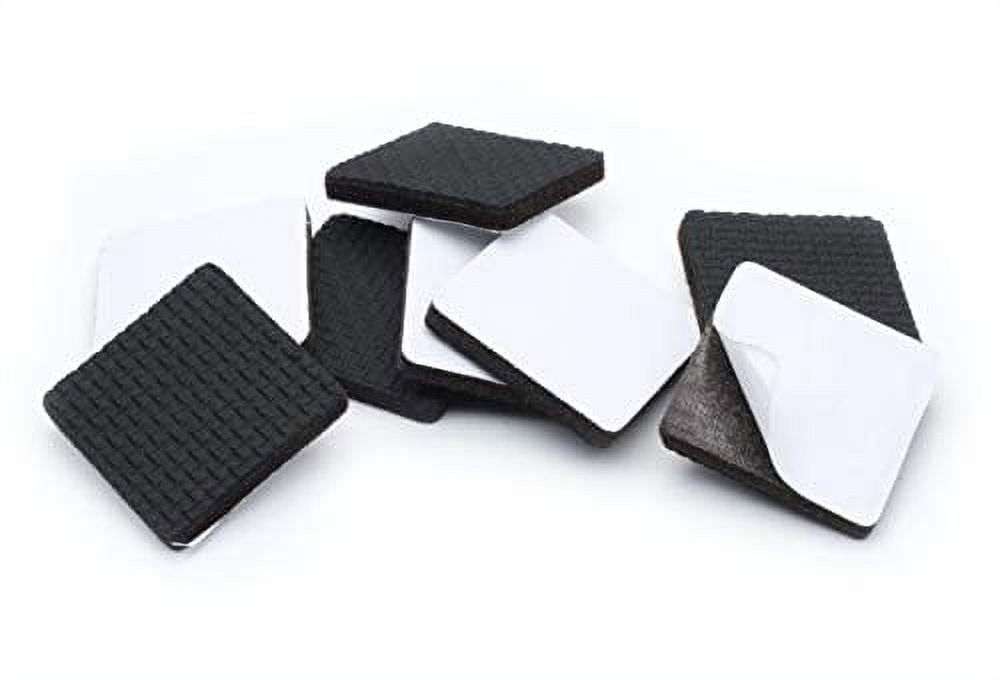 Slipstick GorillaPads CB150 Non Slip Furniture Pads/Rubber Grips (Set of 8)  Self Adhesive Furniture Feet Floor Protectors, 1-1/2 inch Square, Black 